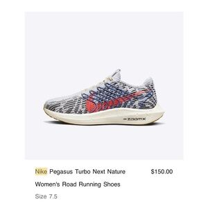 Nike Pegasus Turbo Next Nature Tennis Shoe Sneaker Size 7.5